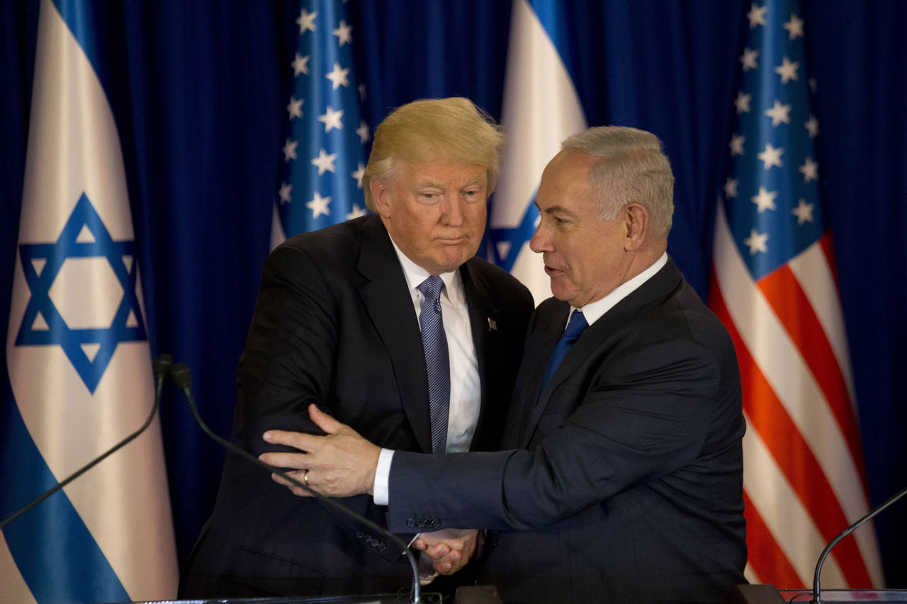 Propone. Trump afirmó que la seguridad en la región pasa por la paz entre israelíes y palestinos.