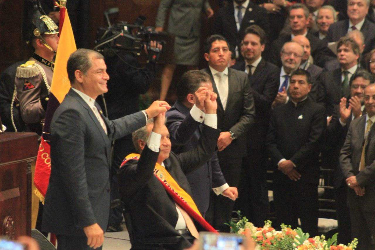 Juró el cargo como presidente de Ecuador para el período 2017-2021. (TWITTER)