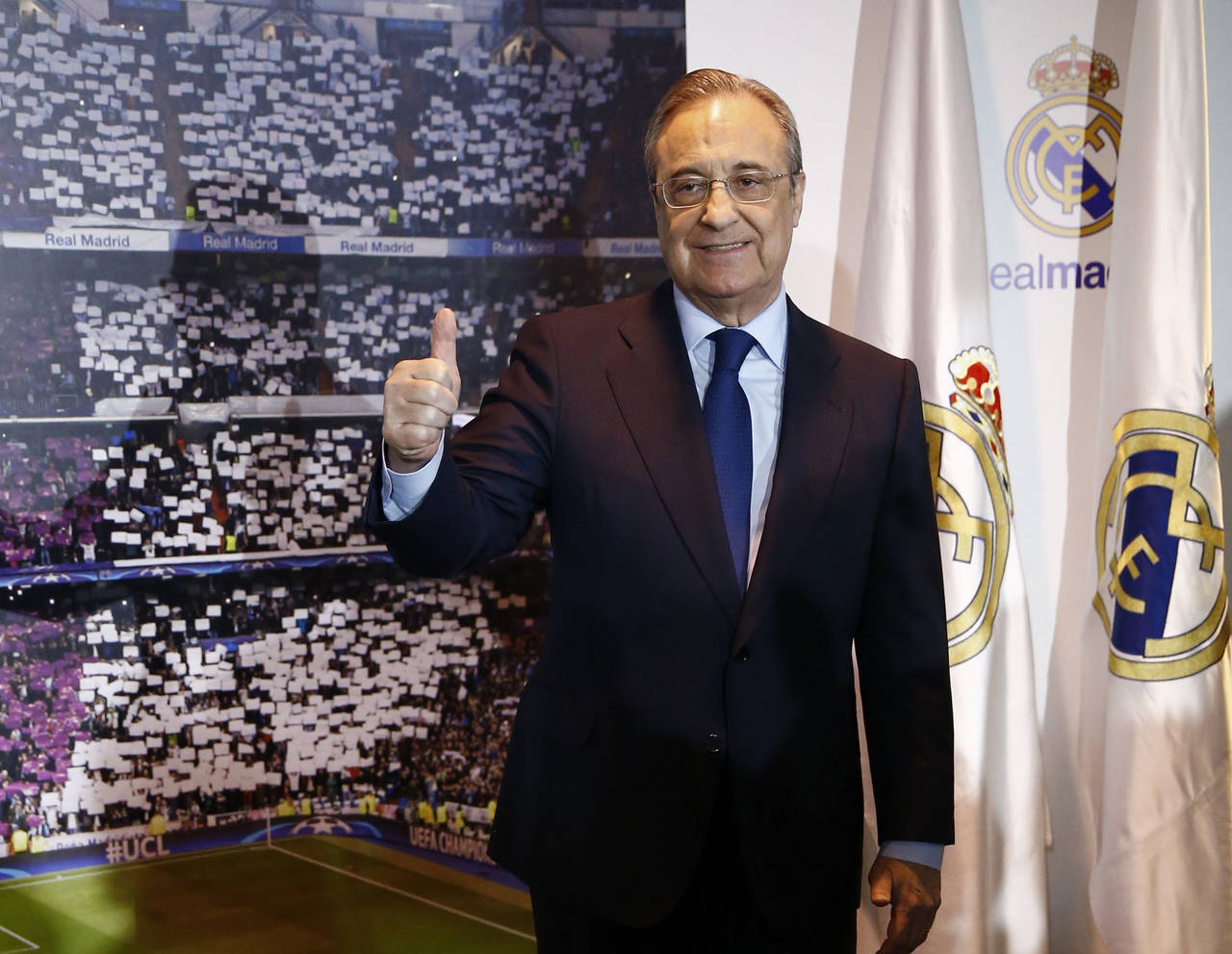 Florentino Pérez, proclamado presidente del Real Madrid ayer para iniciar su quinto mandato. (EFE)