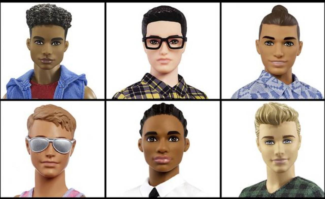 Imagen. El icónico novio de 'Barbie' viene ahora con tres cuerpos diferentes y con moño, trenzas africanas o lentes hipster.