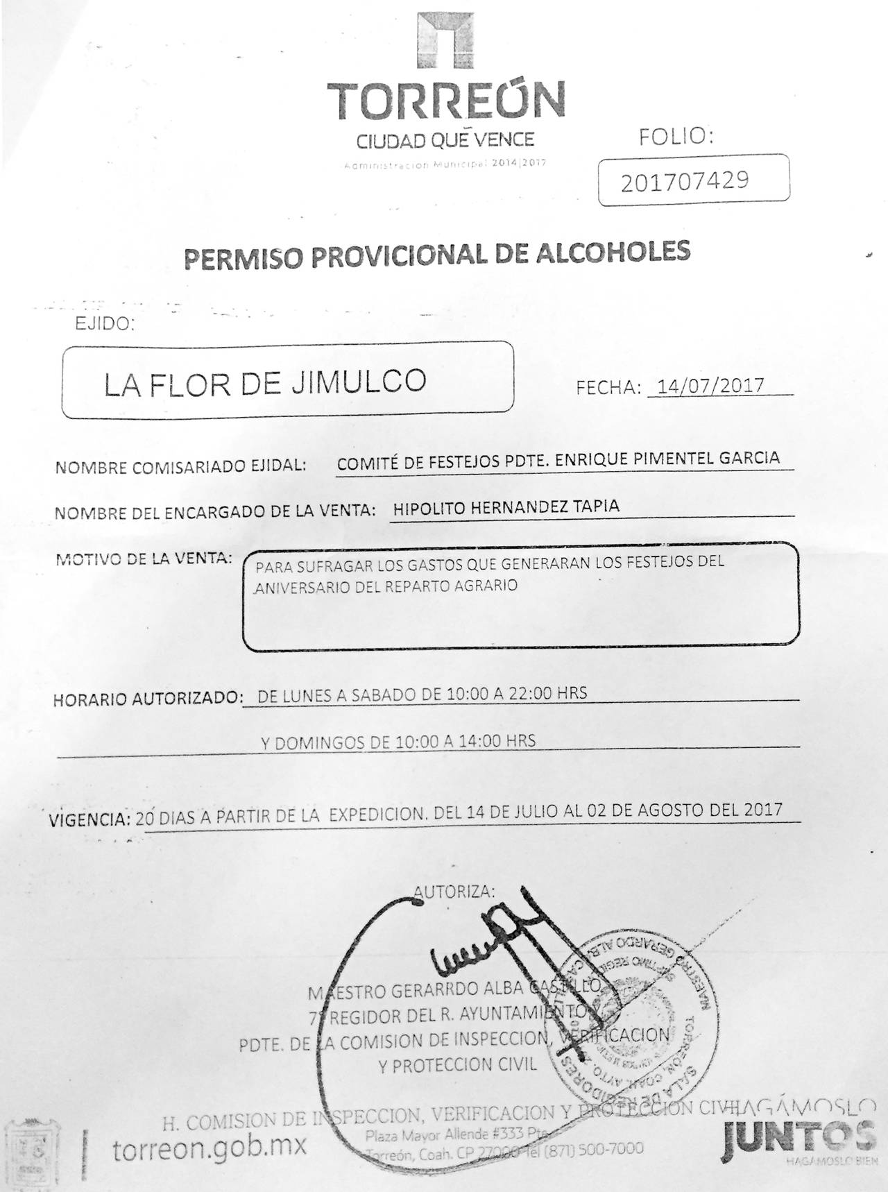 Provisionales. Se detectaron permisos provisionales de alcoholes y de estacionamiento. (EL SIGLO DE TORREÓN) 