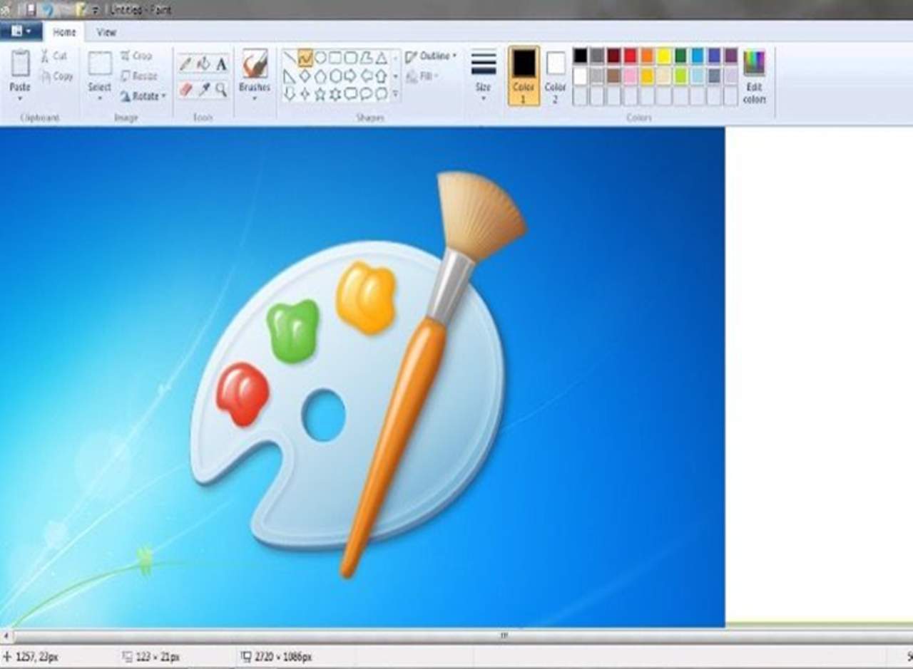 Paint había sido parte del sistema operativo de Windows desde su primera versión. (INTERNET)