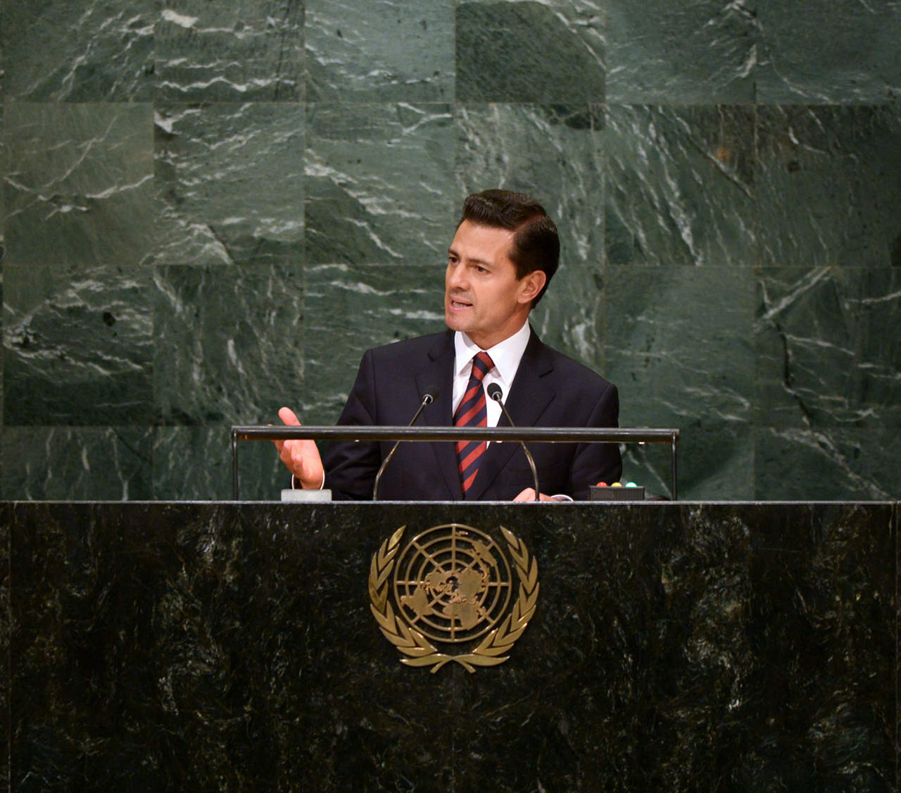 Peña Nieto será el séptimo orador del primer día del plenario de la Asamblea General, el órgano más representativo de la ONU. (ARCHIVO)