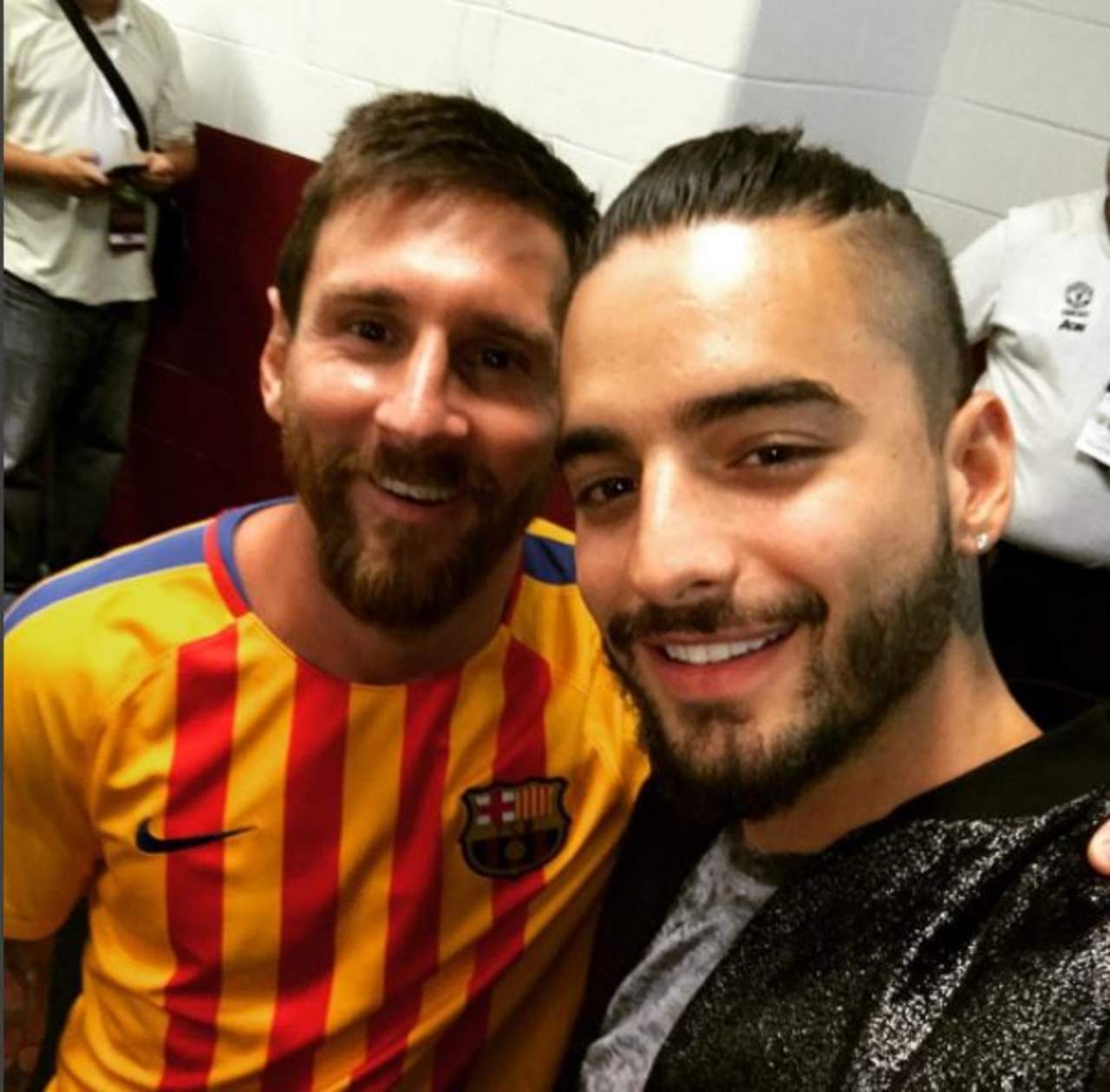 El colombiano posó junto a Lionel Messi. (INSTAGRAM)