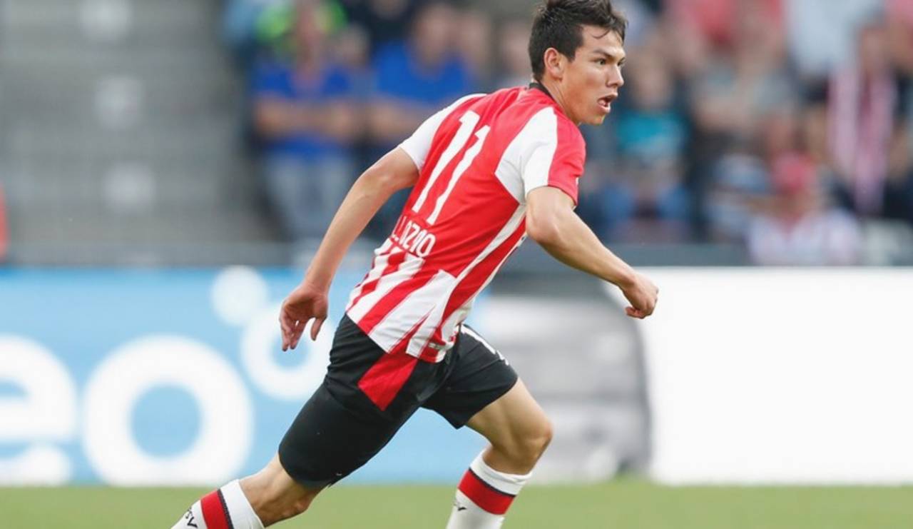 Hirving Lozano anotó un gol y puso el pase para otro en la victoria del PSV 4-0 sobre el De Treffers en duelo amistoso. (Cortesía)