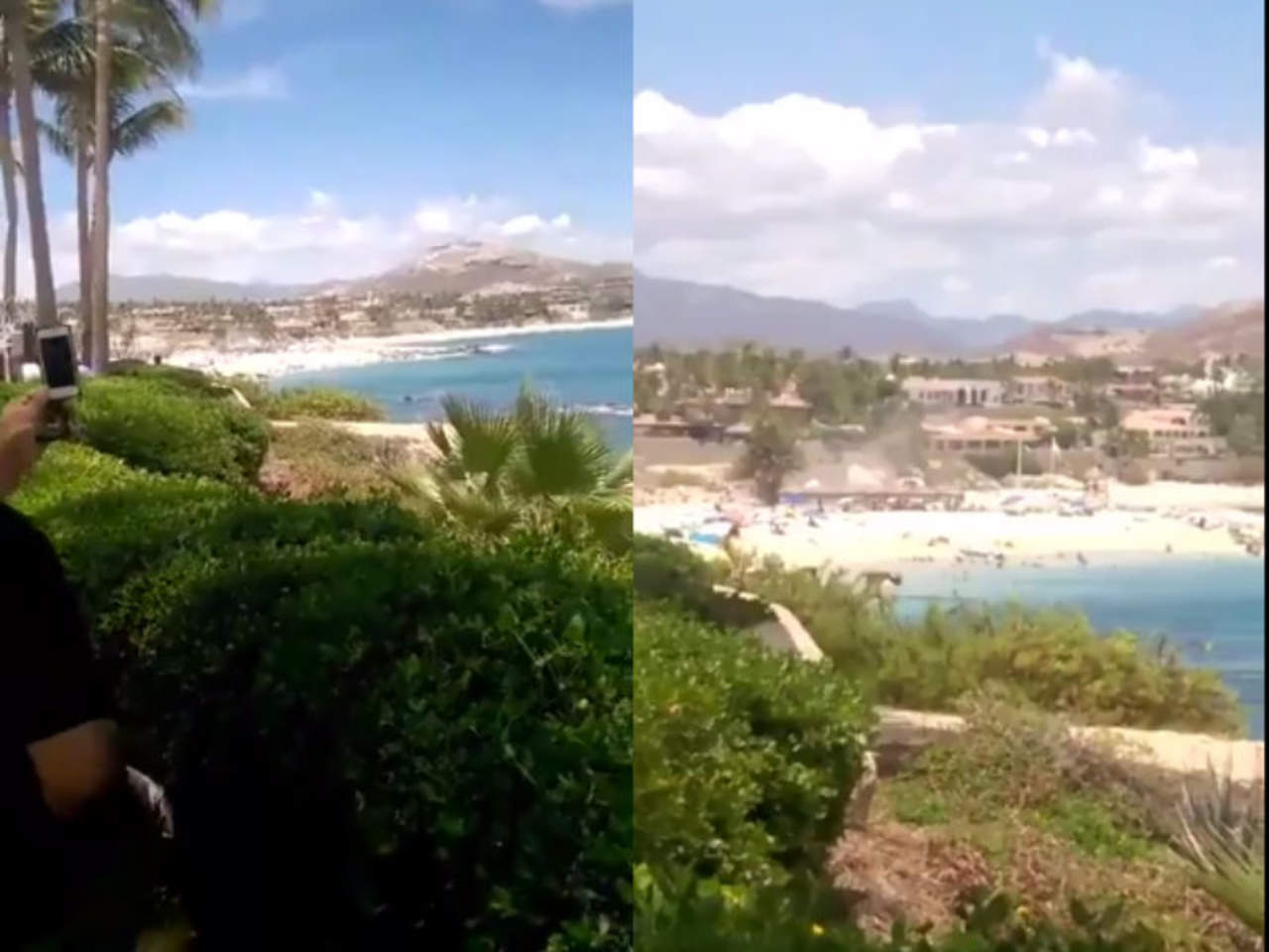 La situación generó pánico en la playa, en la cual se encontraban turistas.
