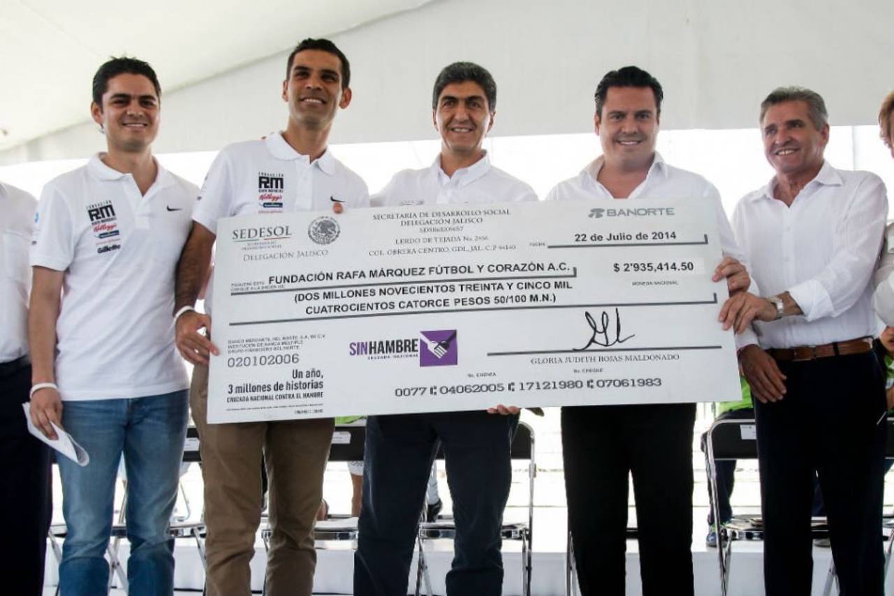 Recibió 109 mdp en donativos fundación de Rafa Márquez
