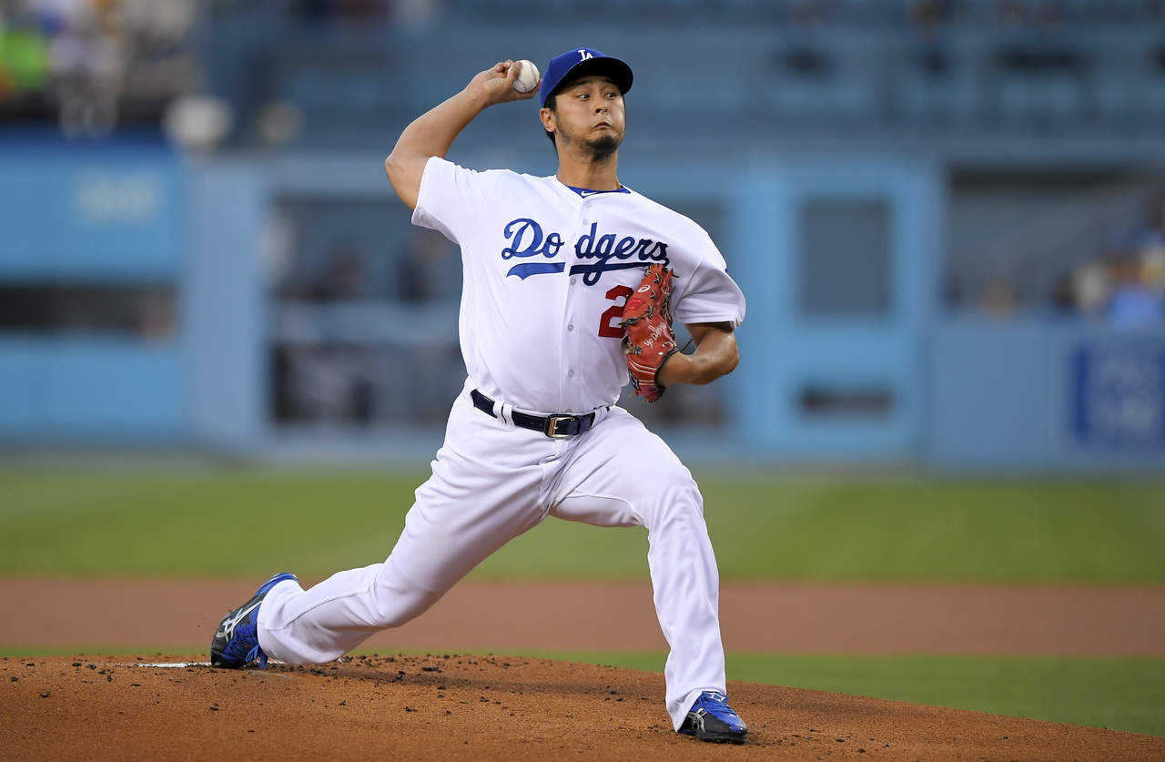 Yu Darvish tiene dos victorias y cero derrotas con 2.50 de efectividad en tres salidas con los Dodgers. (AP)