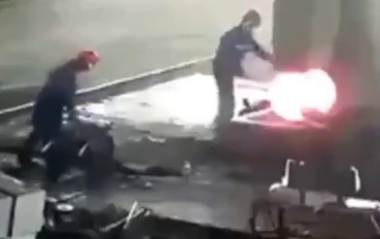Bola de acero caliente provoca accidente en fábrica de China