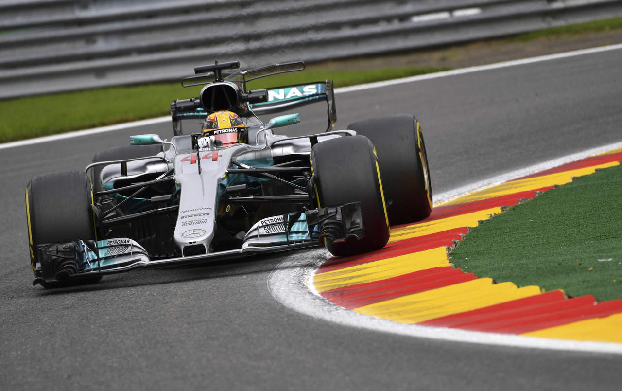 Lewis Hamilton fue el más rápido en la segunda sesión de prácticas para el Gran Premio de Bélgica. (AP)