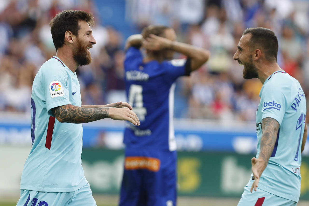 Lionel Messi marcó el doblete del triunfo. (EFE)