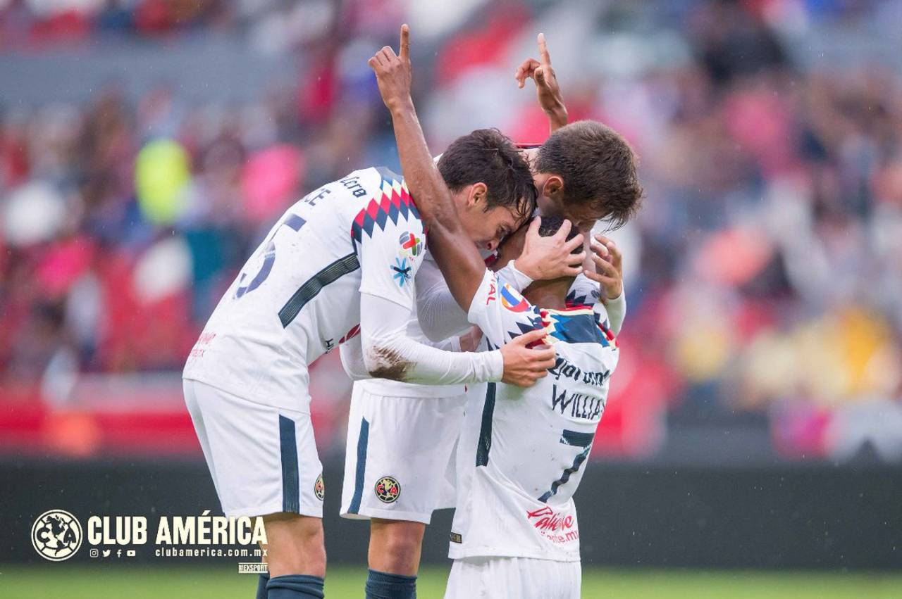 Pese a tener varias ausencias, las Águilas del América derrotaron 2-0 al Atlas y se colocaron como líderes del grupo 3 en la Copa MX. (Cortesía América)
