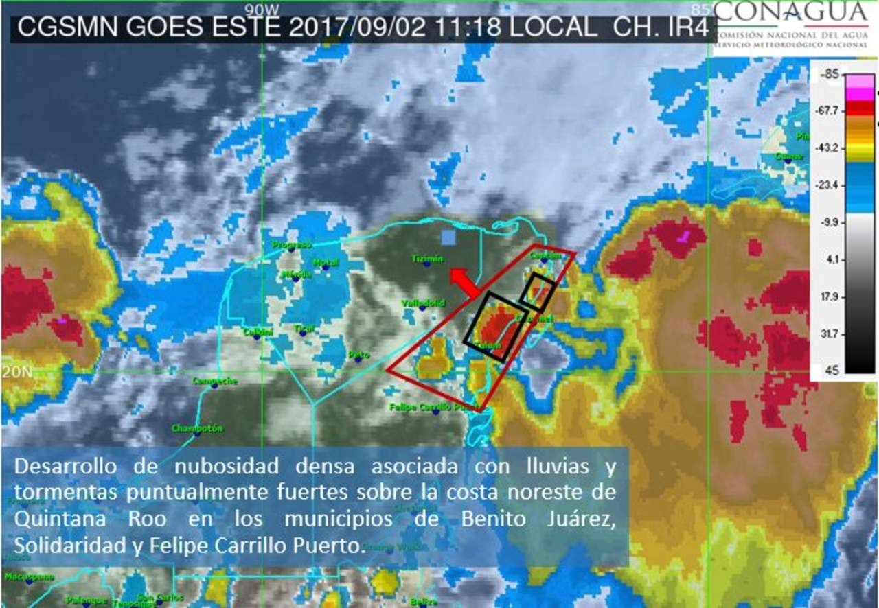 Por su distancia continúa sin representar riesgo para el estado de Quintana Roo, pero se mantienen el monitoreo, al igual que de las dos ondas tropicales que se encuentran en la zona. (ESPECIAL)