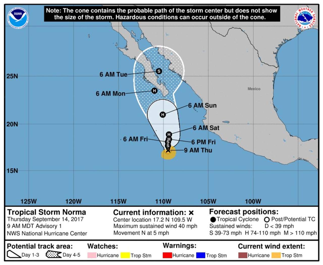 Se forma la tormenta tropical 'Norma' en el Pacífico mexicano