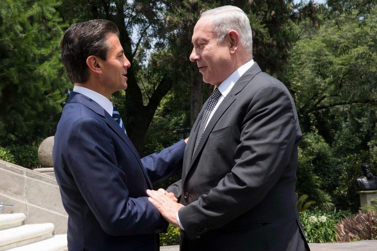 Solidarios. Peña Nietro recibió a Benjamín Netanyahu. (NOTIMEX)