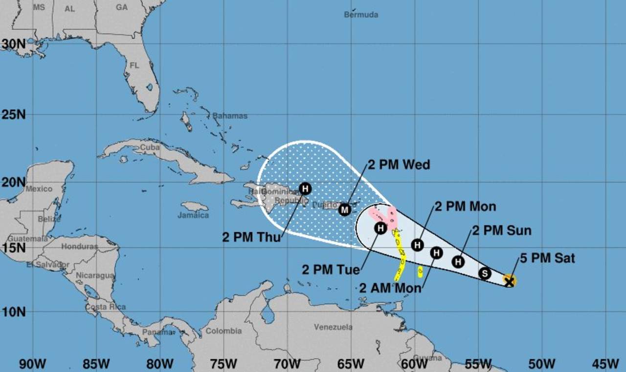 El CNH pronostica que en el transcurso de los próximos dos días, cuando esté más cerca de las Antillas Menores, se convertirá en un huracán. (ESPECIAL)