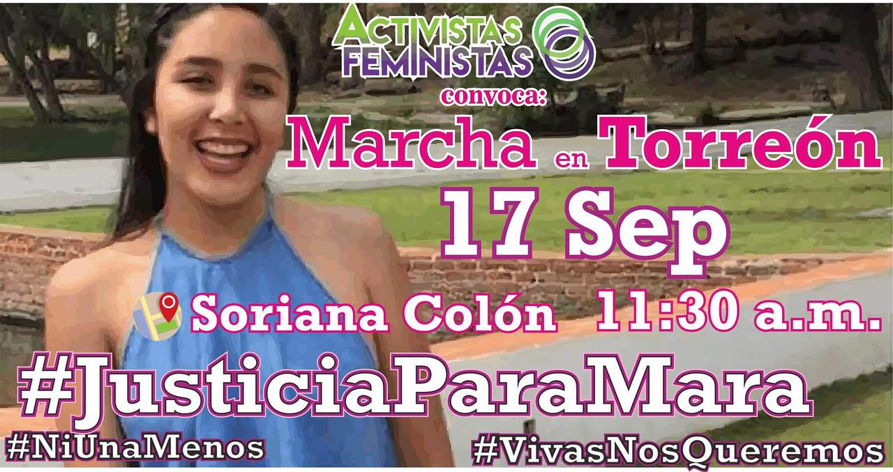 Convocan en Torreón a marcha por justicia para Mara Fernanda