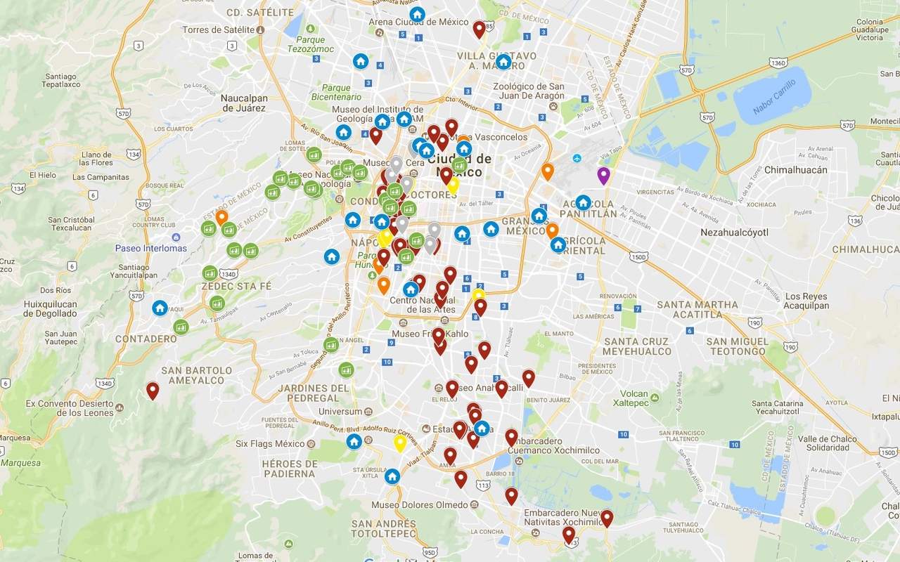 Mapa: Aquí puedes consultar los edificios colapsados en CDMX