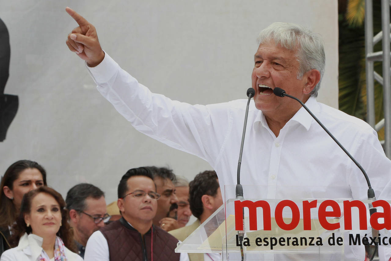 Morena. Fue suspendida la visita de Andrés Manuel López Obrador al municipio de Lerdo. (AGENCIAS)
