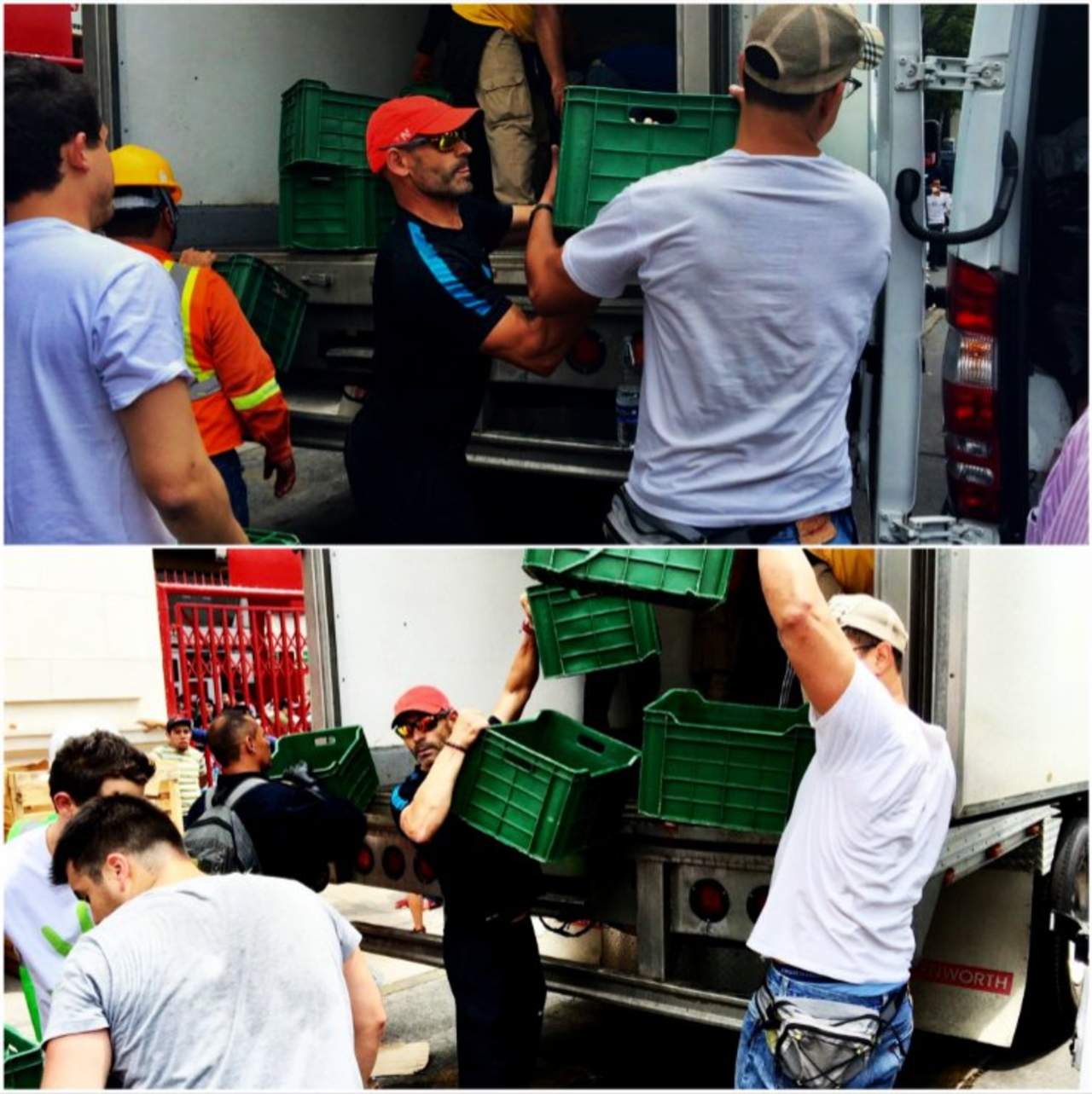 El técnico de Cruz Azul duró seis horas en labores de ayuda. Jémez ayuda a víctimas del terremoto