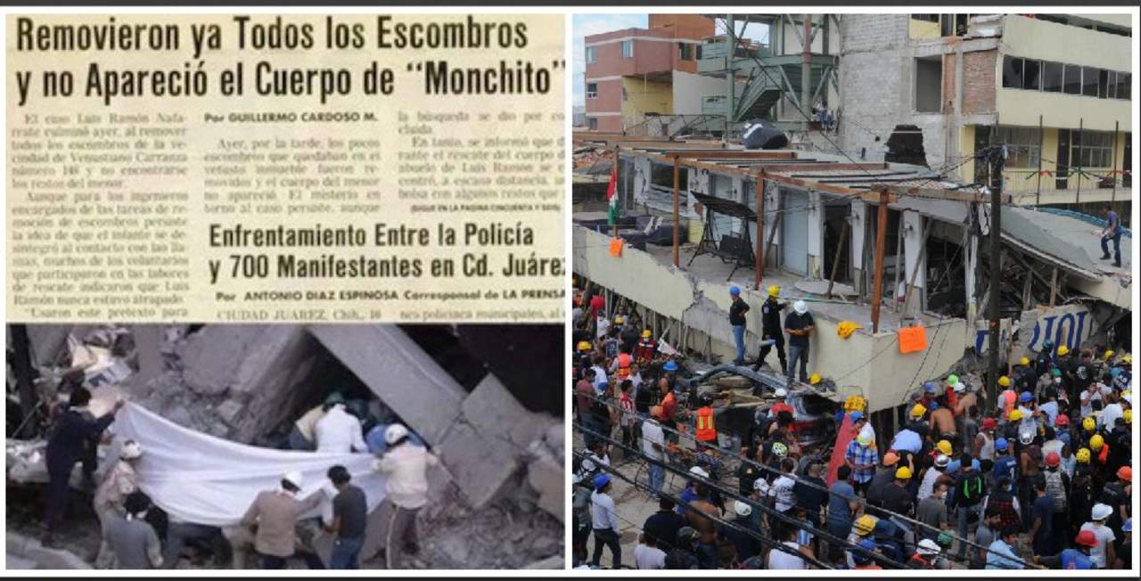 El niño Luis Ramón 'Monchito' y su abuelo quedaron sepultados en las ruinas de una vecindad en el barrio capitalino de La Merced a causa del poderoso sismo de magnitud 8.1 que sacudió el país la mañana del 19 de septiembre de 1985. (ESPECIAL)