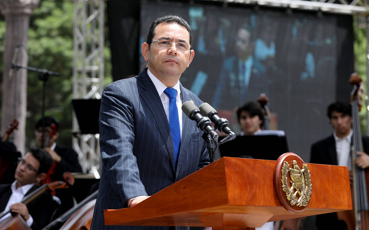 Delito. Los diputados protegieron al presidente de Guatemala de ser investigado por financiamiento electoral ilícito. (NOTIMEX)