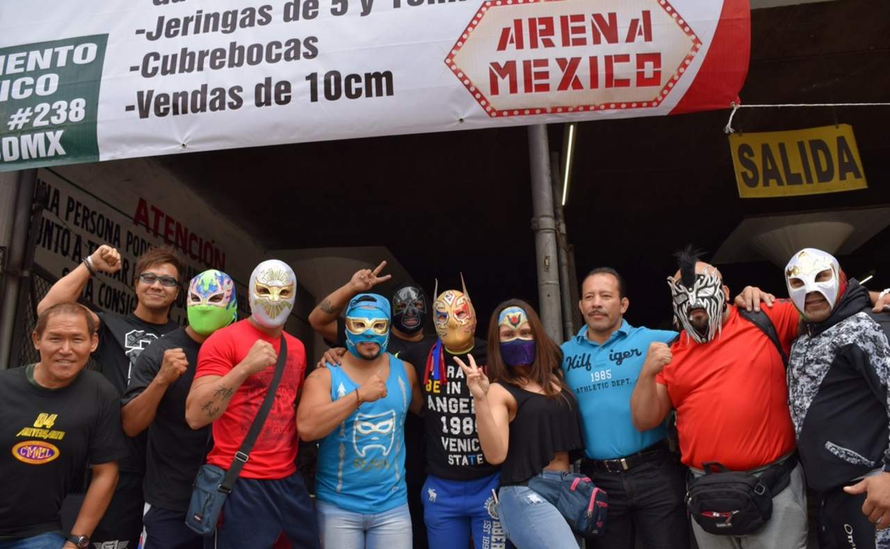 La Arena México se convirtió en centro de acopio para los afectados por el sismo. (Cortesía CMLL)