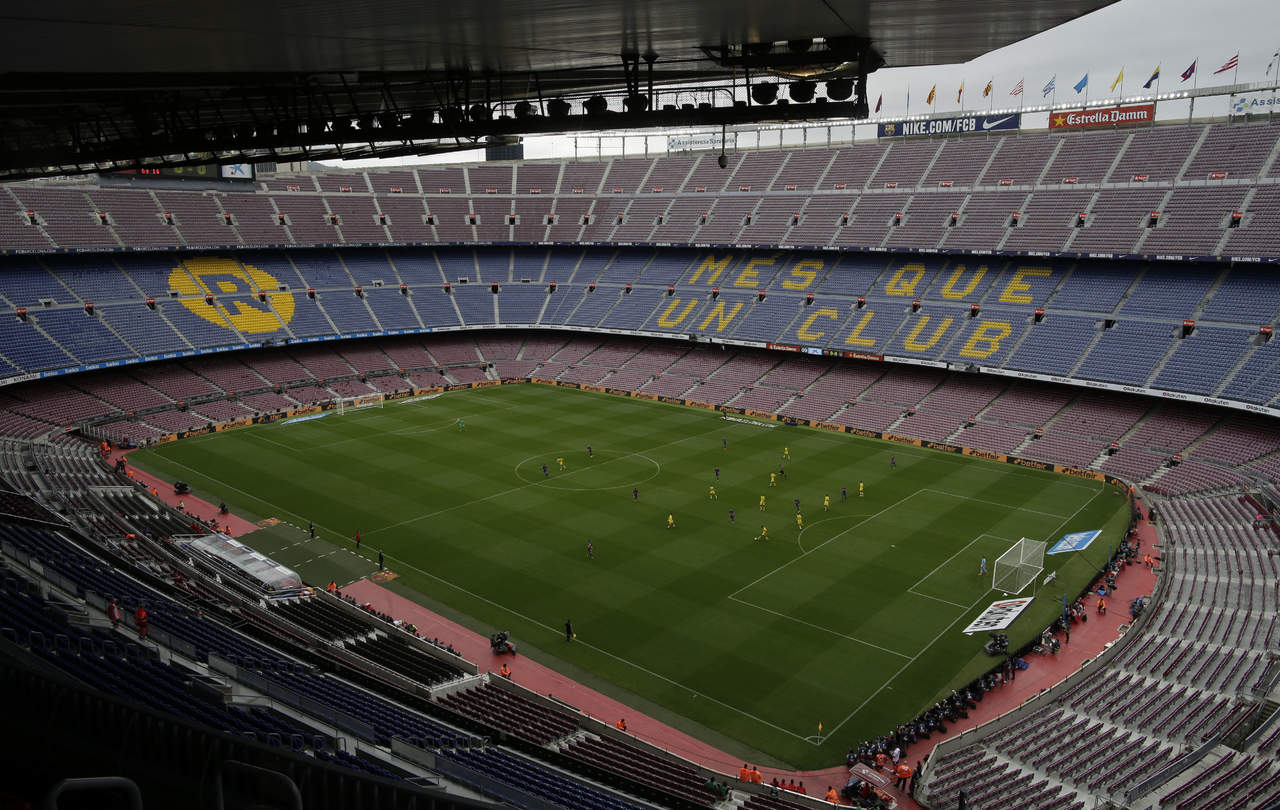 El Barcelona disputa sin público su partido de la liga española el domingo contra Las Palmas. (AP)