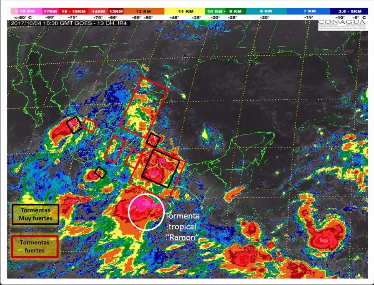  El Servicio Meteorológico Nacional (SMN) pronosticó que en las próximas horas, habrá tormentas fuertes en varios estados del país. (TWITTER)