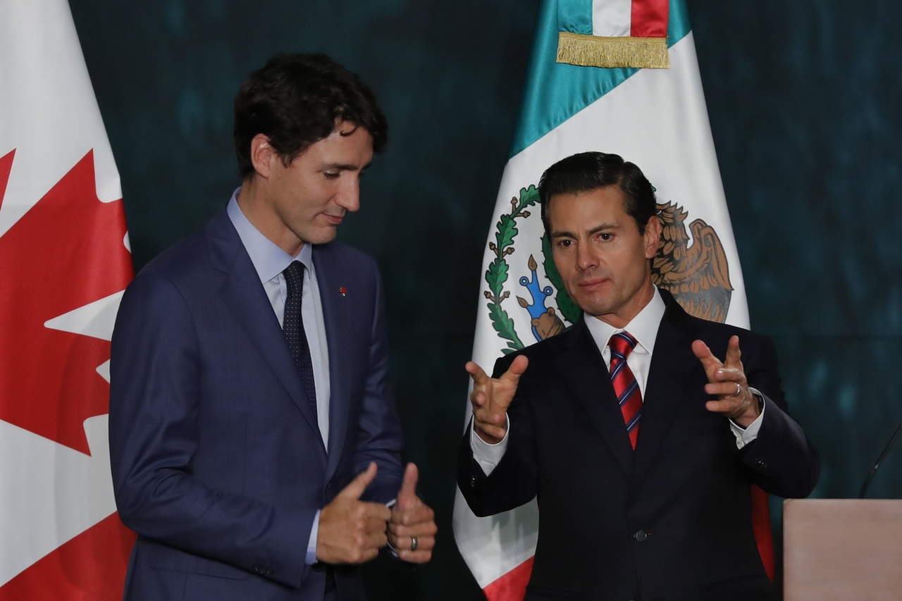 Reafirman EPN y Trudeau compromiso con el TLCAN