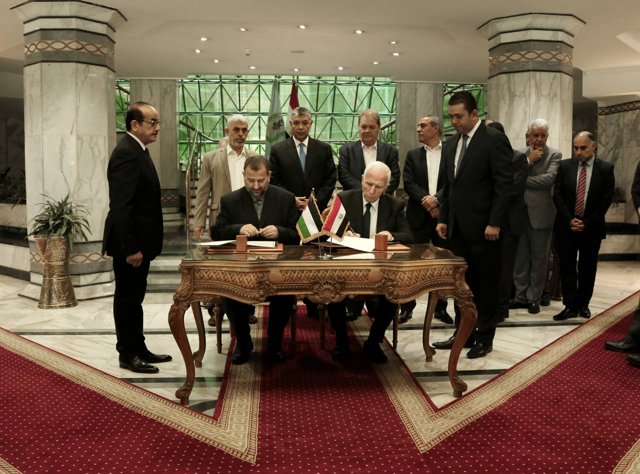 Paz. Al Fatah y Hamás mostraron su compromiso de completar la reconciliación palestina. (AP)