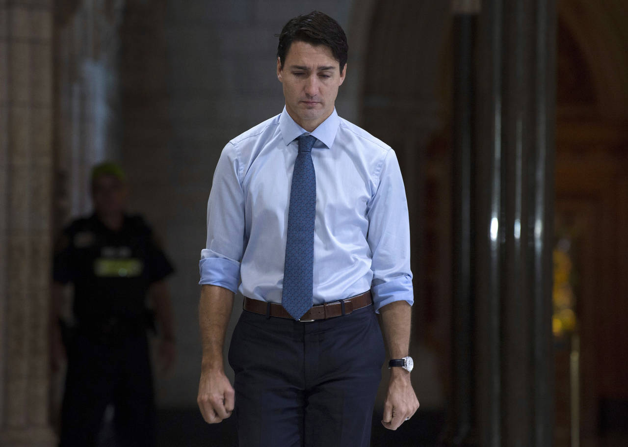 Trudeau no pudo contener las lágrimas. (AP)