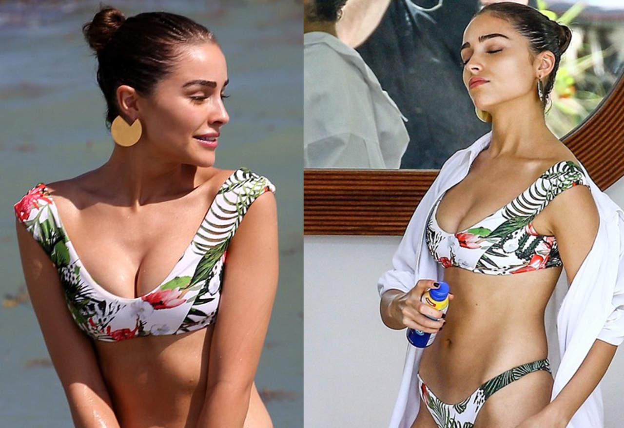 Olivia Culpo presume bikini durante rodaje en Miami