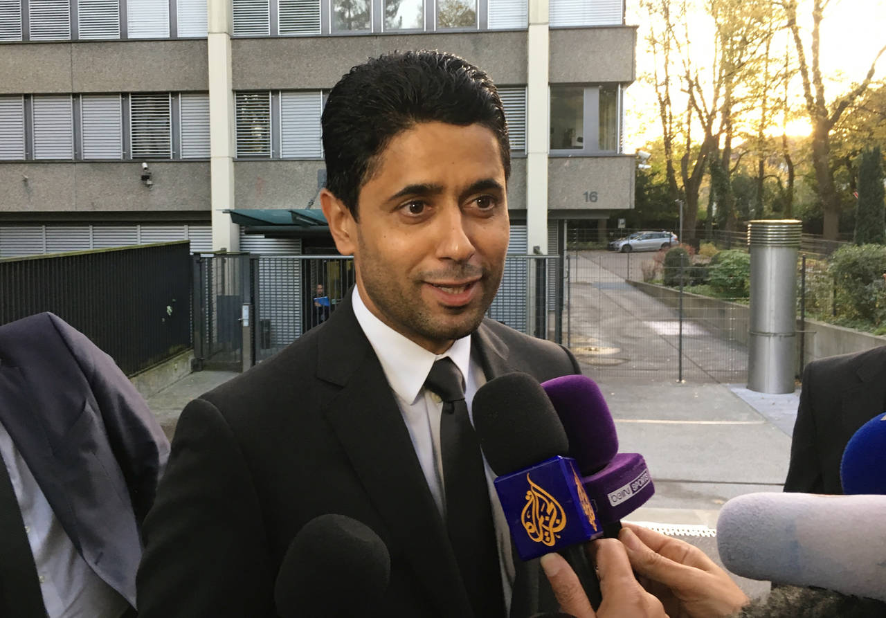 Nasser Al-Khelaifi, presidente del PSG, se mostró seguro tras declarar y aseguró que está disponible para cuando lo vuelvan a llamar.