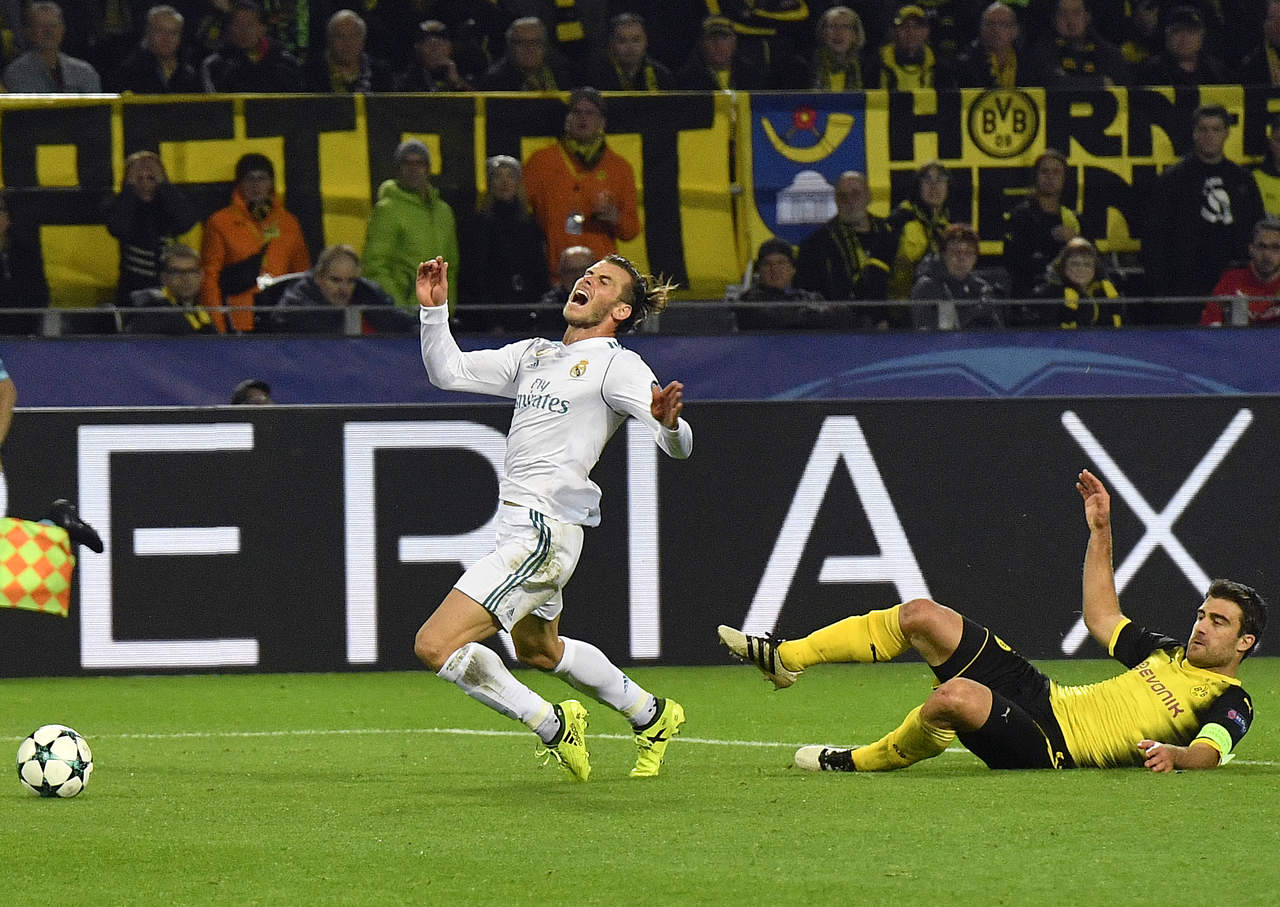 Bale se lesionó en el partido de la jornada 2 ante el Dortmund. (ARCHIVO)