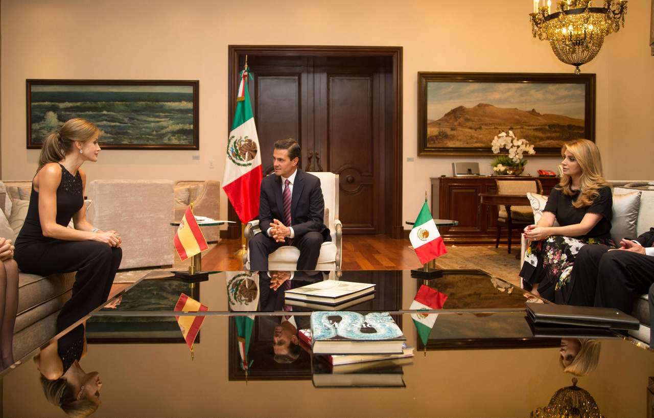 Encuentro. Enrique Peña Nieto sostuvo en la Residencia Oficial de Los Pinos, una reunión con la reina Letizia de España. (NOTIMEX)