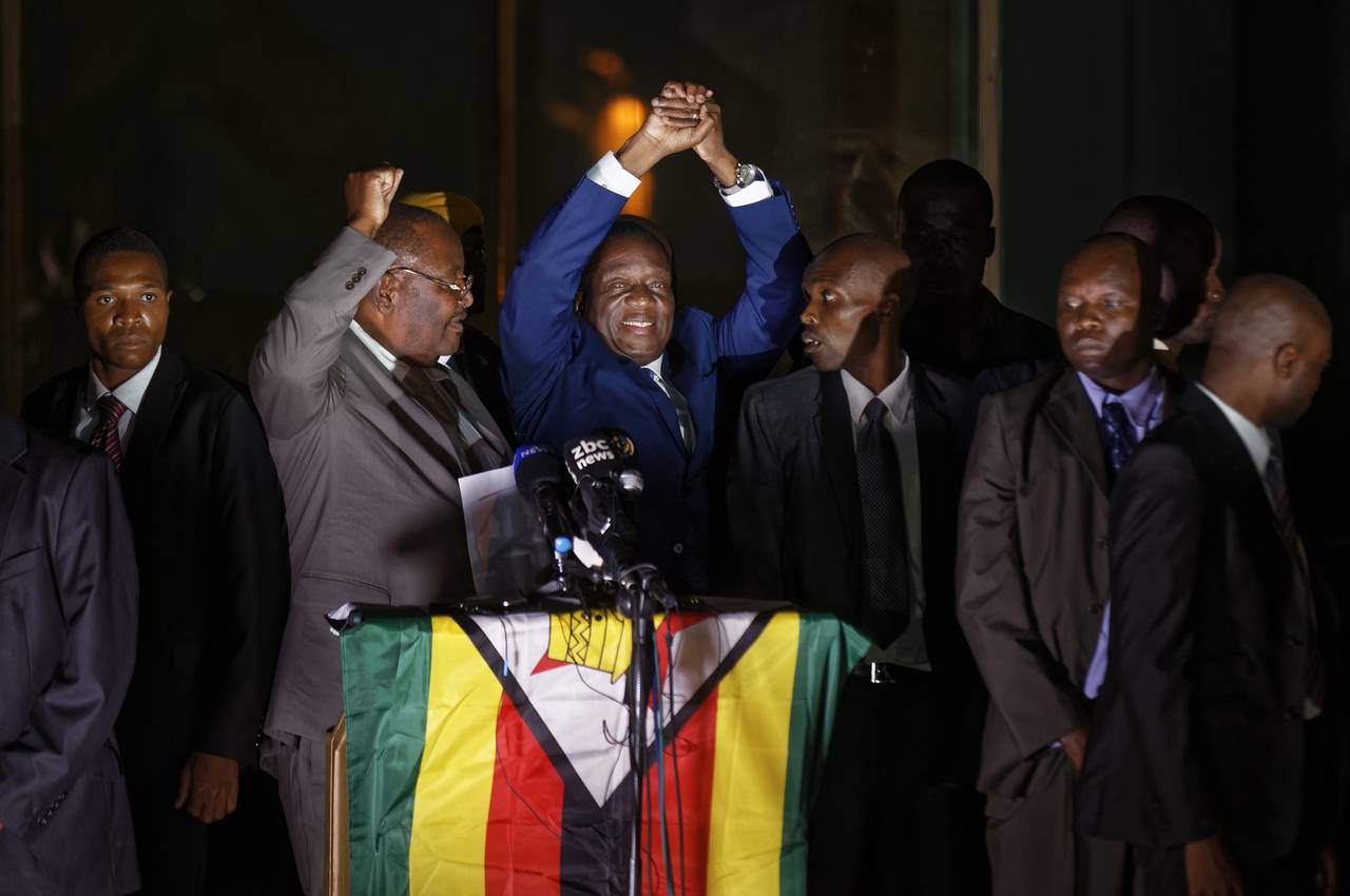 Futuro. El exvicepresidente Emmerson Mnangagwa prometió una 'nueva democracia' para el país. (AP)