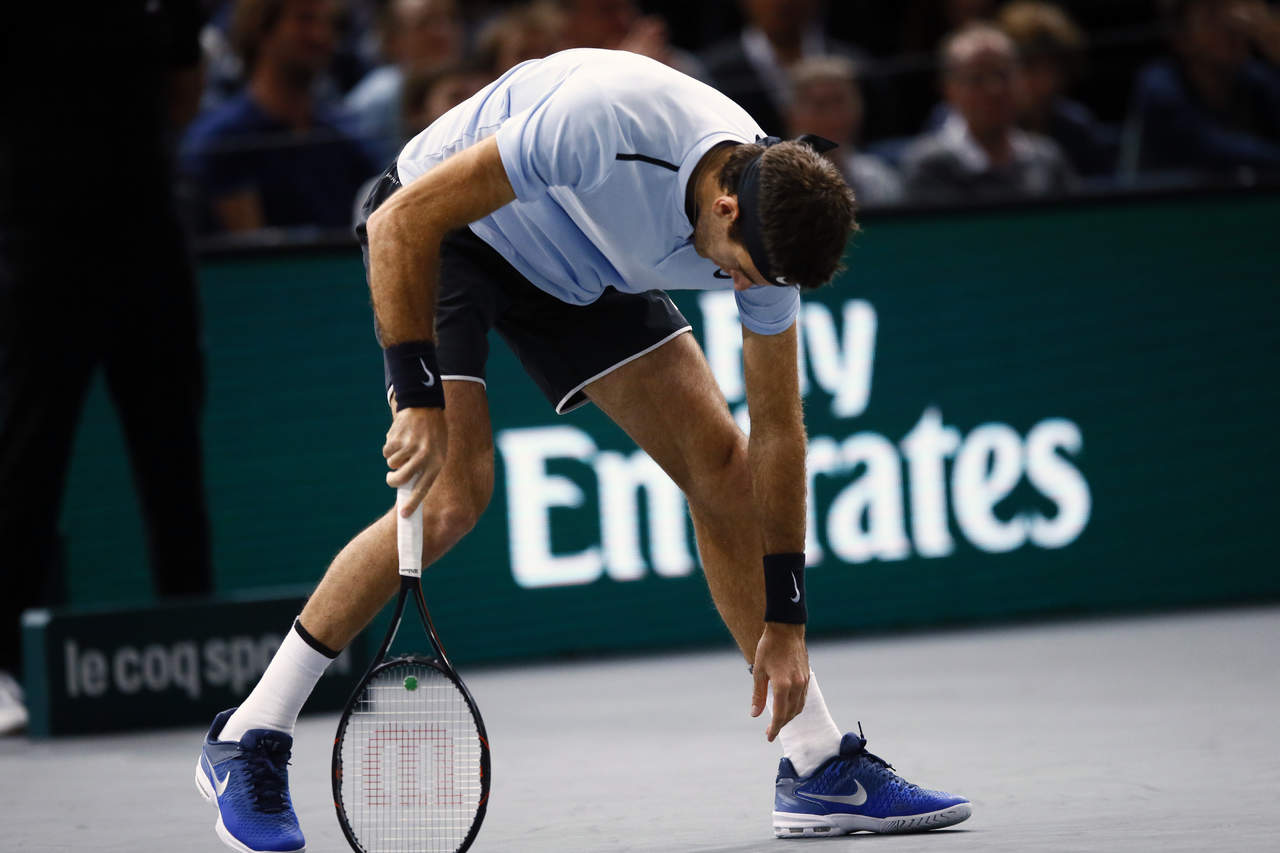 Juan Martín del Potro cayó 6-4, 6-7 (5) y 6-4 ante John Isner. (AP)