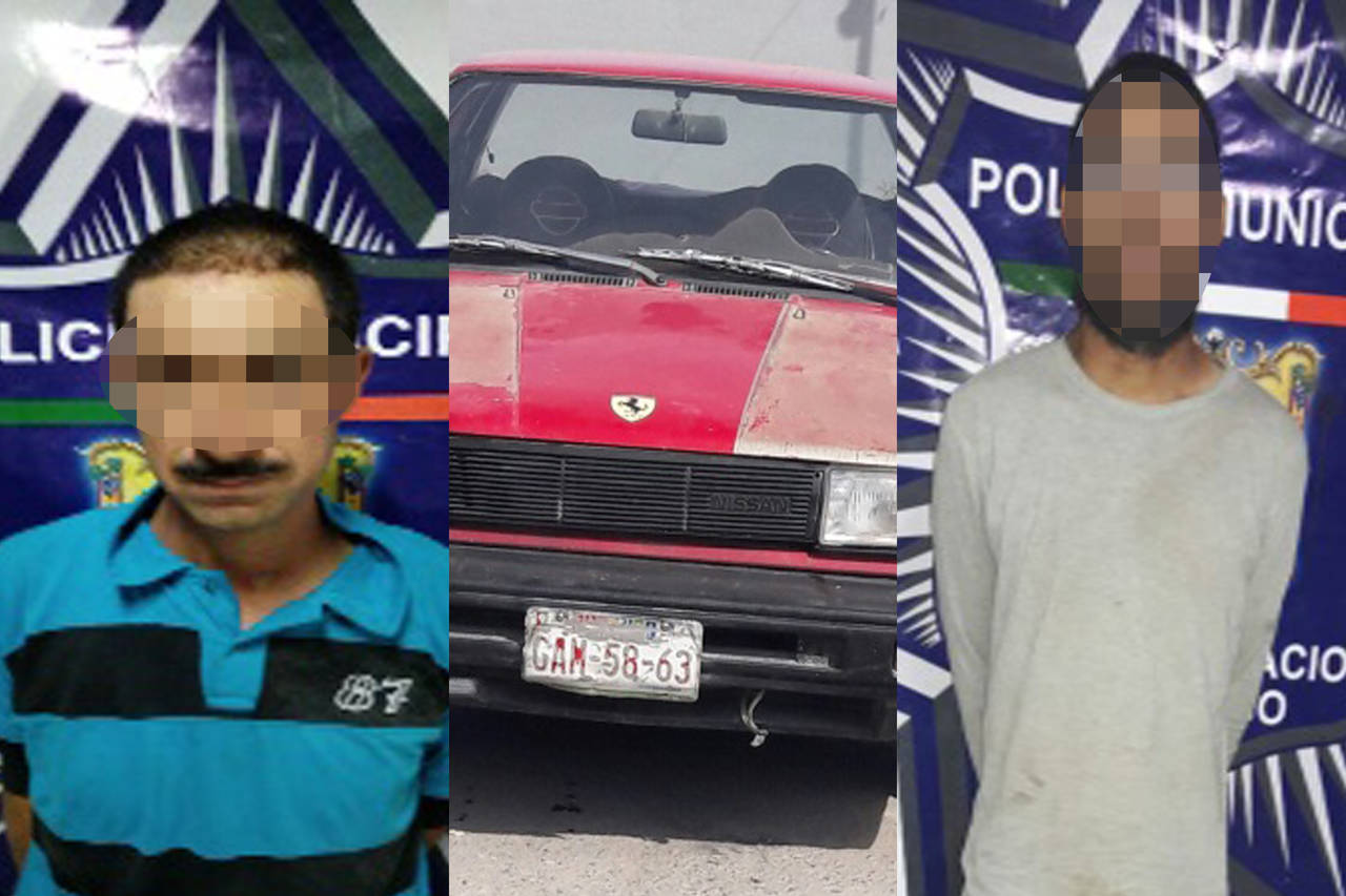 Detenidos. Los descubren circulando en auto con reporte de robo desde el año 2014, en Gómez Palacio. (EL SIGLO DE TORREÓN)