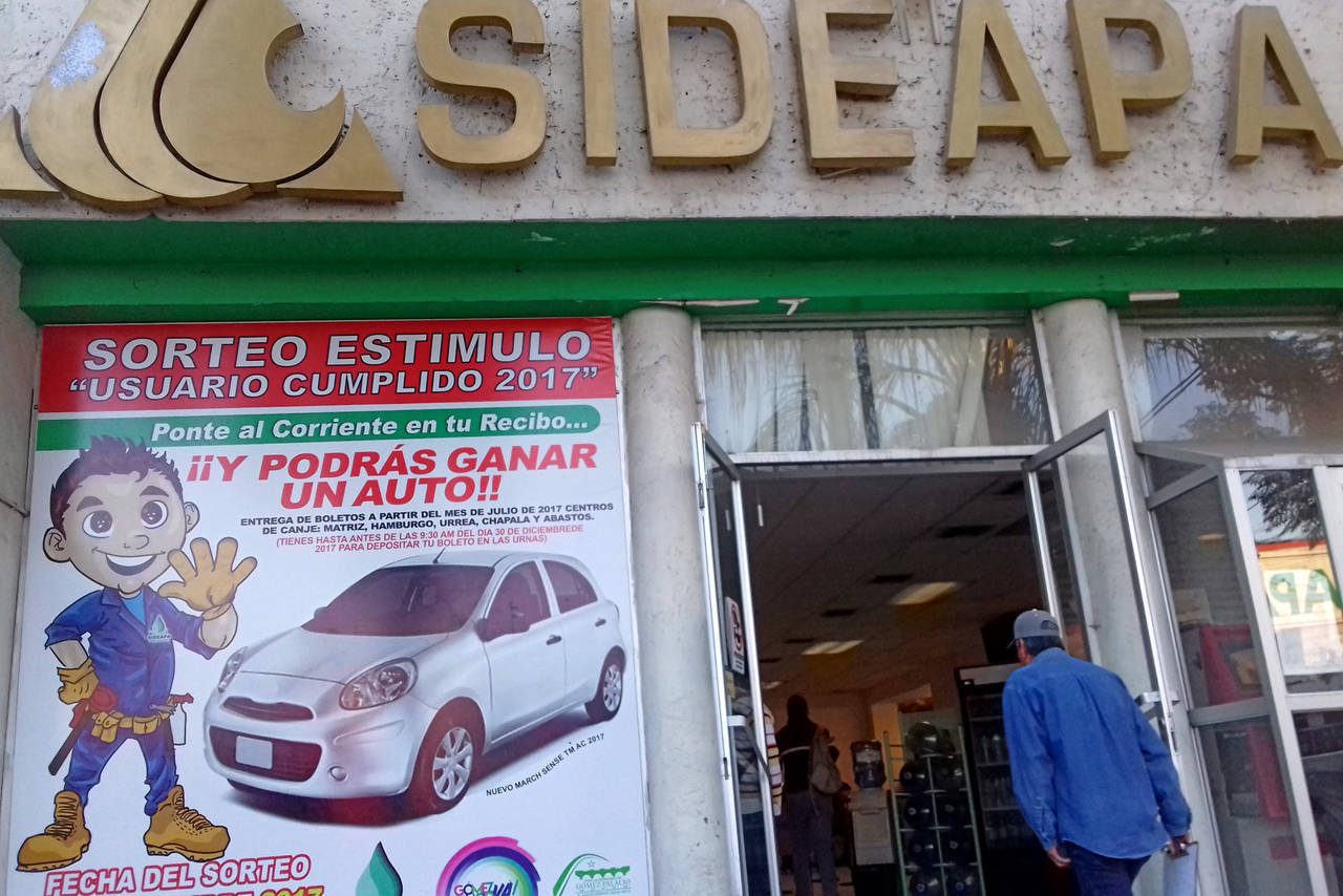 Sorteo. El Sideapa sorteará un automóvil entre los usuarios que estén al corriente en el pago de sus servicios. (EL SIGLO DE TORREÓN)