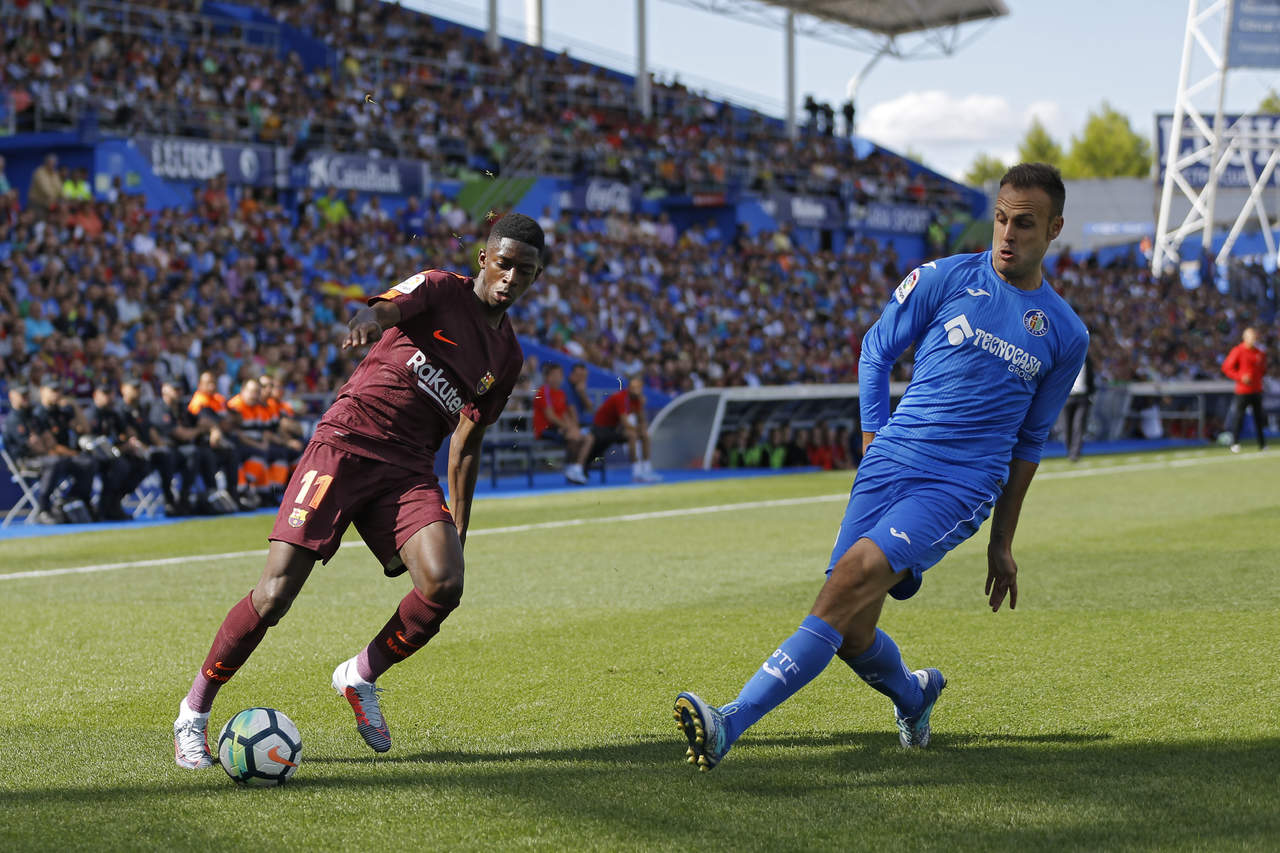 Dembélé se lesionó en septiembre pasado en el partido del Barcelona ante el Getafe. (ARCHIVO)