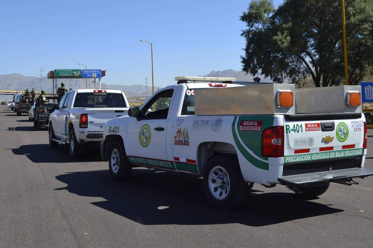 El Instituto Nacional de Migración solicitó apoyo como cada año a los Ángeles Verdes para recibir esta caravana en la comunidad de Ceballos, municipio de Mapimí. (ARCHIVO) 