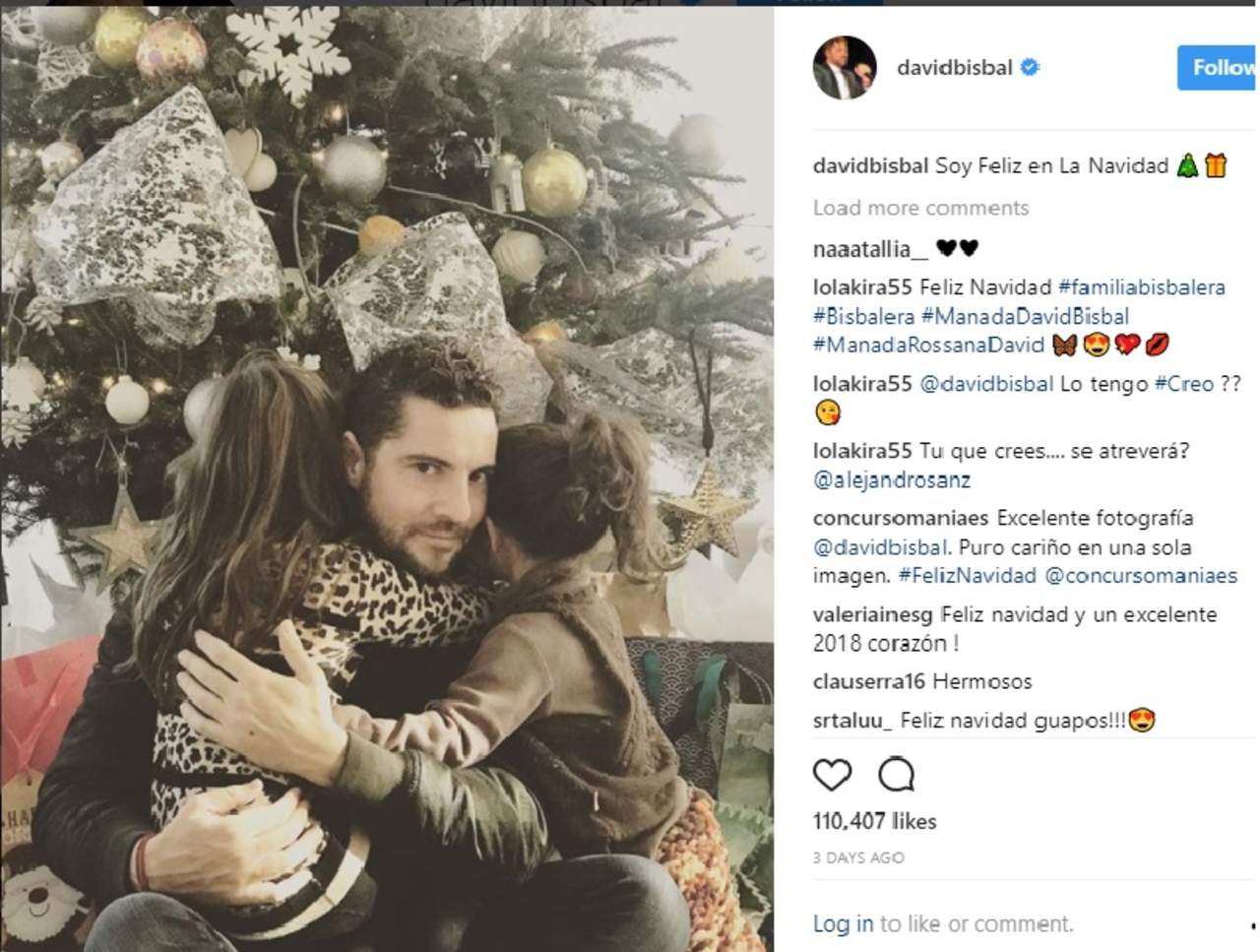 La Navidad convirtió a David Bisbal en abuelo