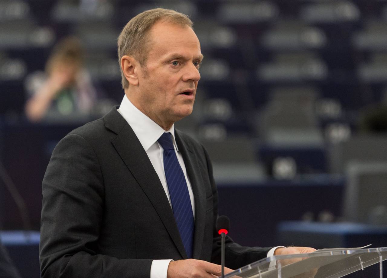 Invitación. El presidente del Consejo Europeo Donald Tusk afirma a Reino Unido que las puertas de la UE siguen abiertas. (EFE)