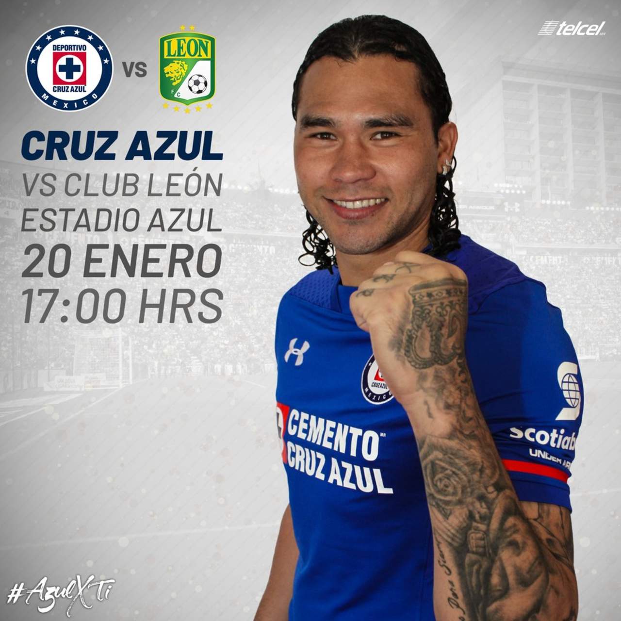 Cruz Azul colgó una imagen a forma de invitación con el 'Gullit' Peña en ella, situación que aprovechó la gente de León para recordar que fue su jugador. (TWITTER)