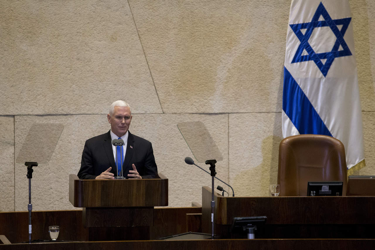 Pence habló de su intención en conversar 'sobre las posibilidades de paz', a pesar de que los palestinos han boicoteado esta visita e insisten en que Washington ya no puede ser mediador. (AP)