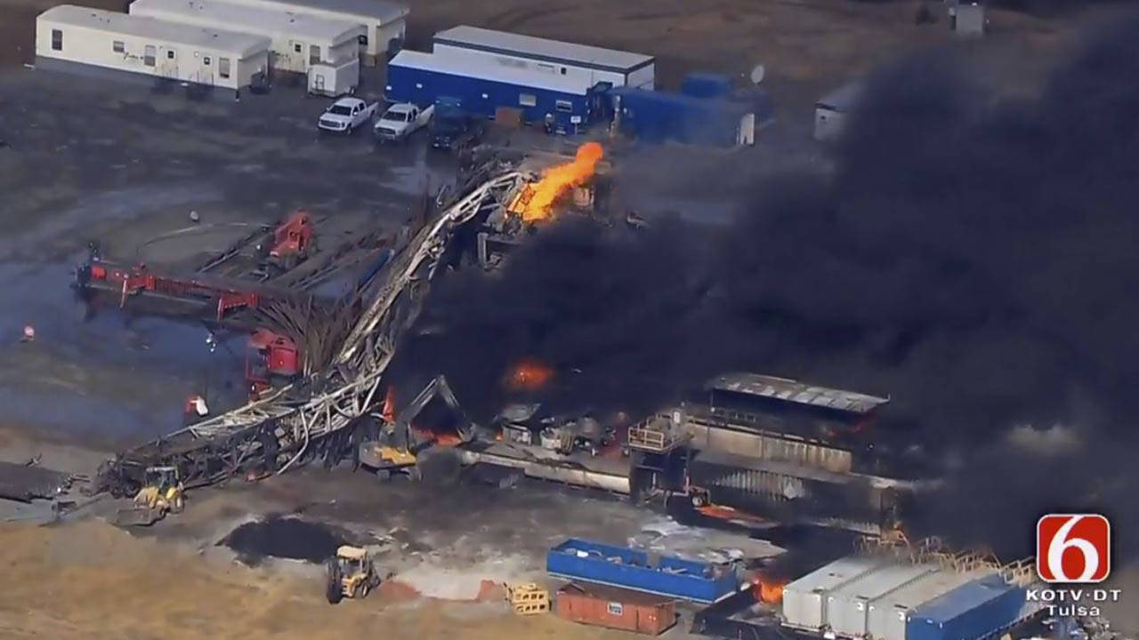 Tragedia. Un pozo de gas explotó en Oklahoma. (AP)