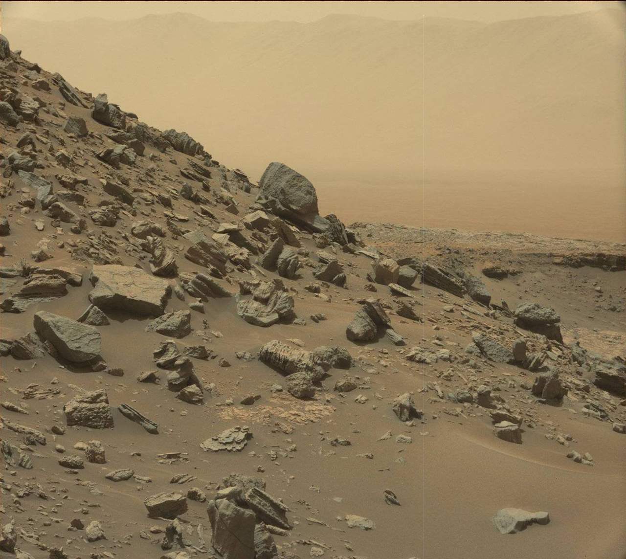 En la imagen, una de las tomas del robot Curiosity en Marte (ARCHIVO, 2016)
