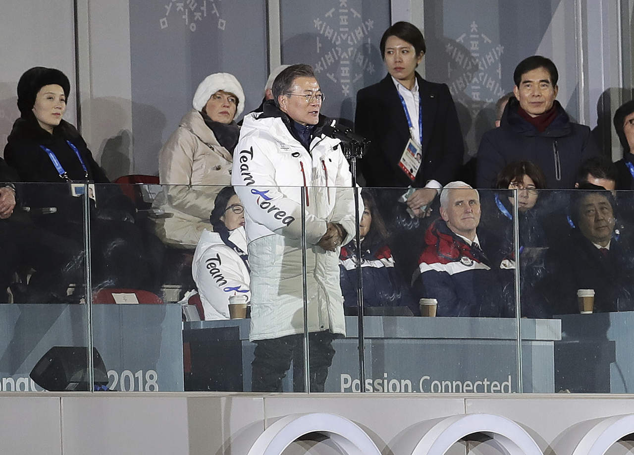 'Declaro abiertos los Juegos de la XXIII Olimpiada', dijo Moon. (AP)