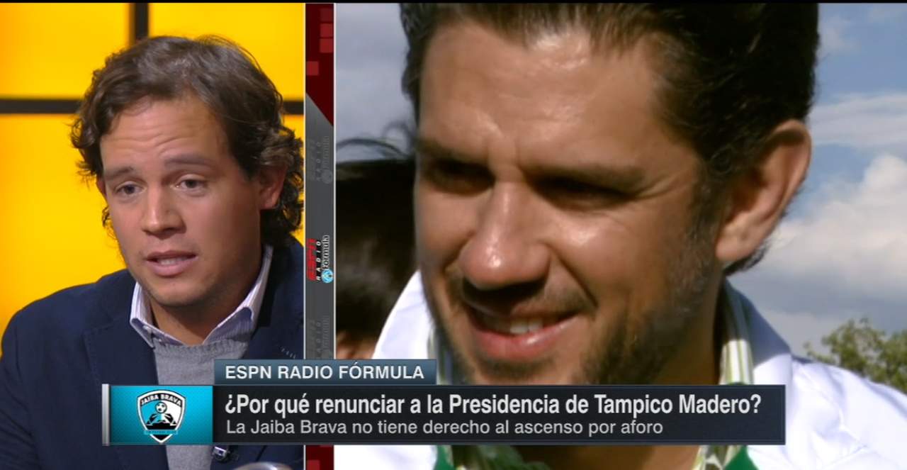 El expresidente de Tampico Madero habló frente a las cámaras de ESPN. (Especial)
